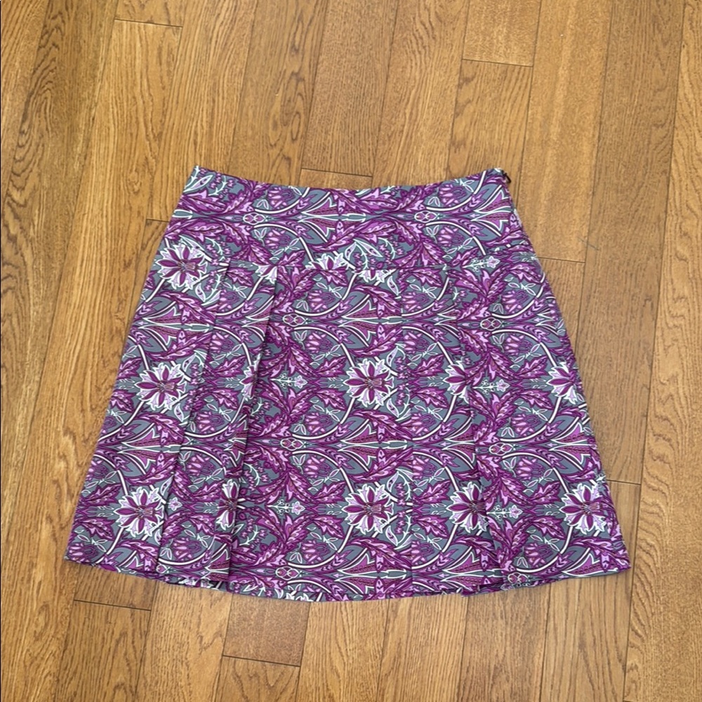 Banana Republic Purple Pleated A-line Mini Skirt